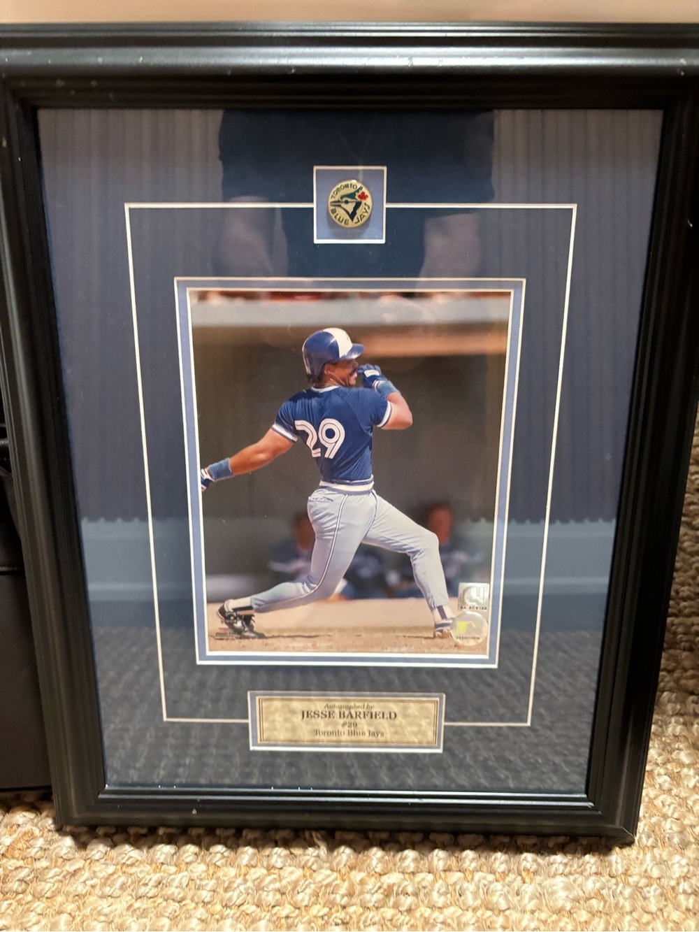 Jesse Barfield Framed Photo Plaque - Blue